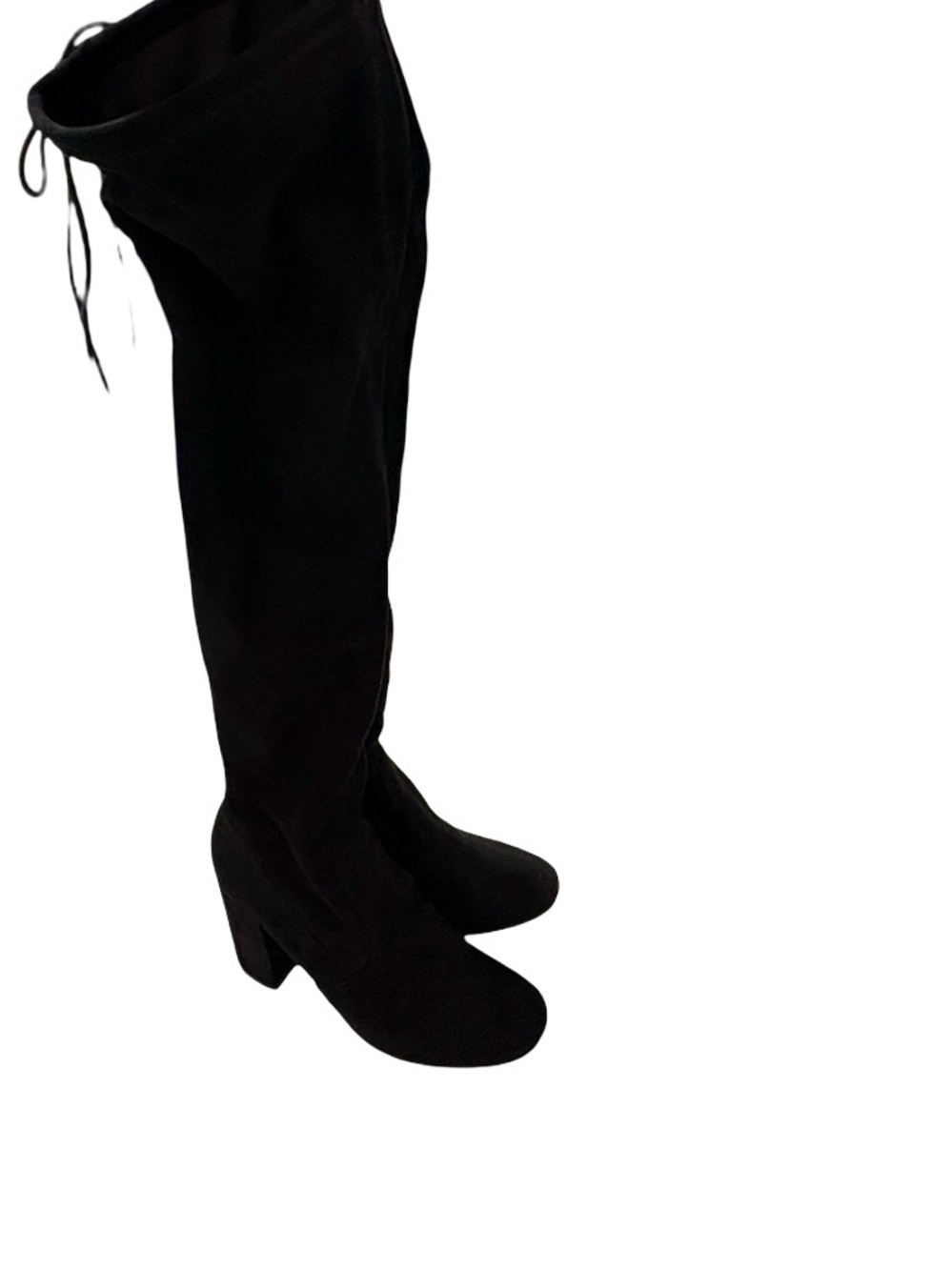 Steve Madden Black Over The Knee Block Heel Boots Size 7
